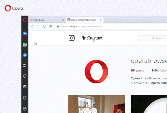 Opera thêm tính năng tích hợp chat Facebook Messenger, WhatsApp 